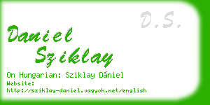 daniel sziklay business card